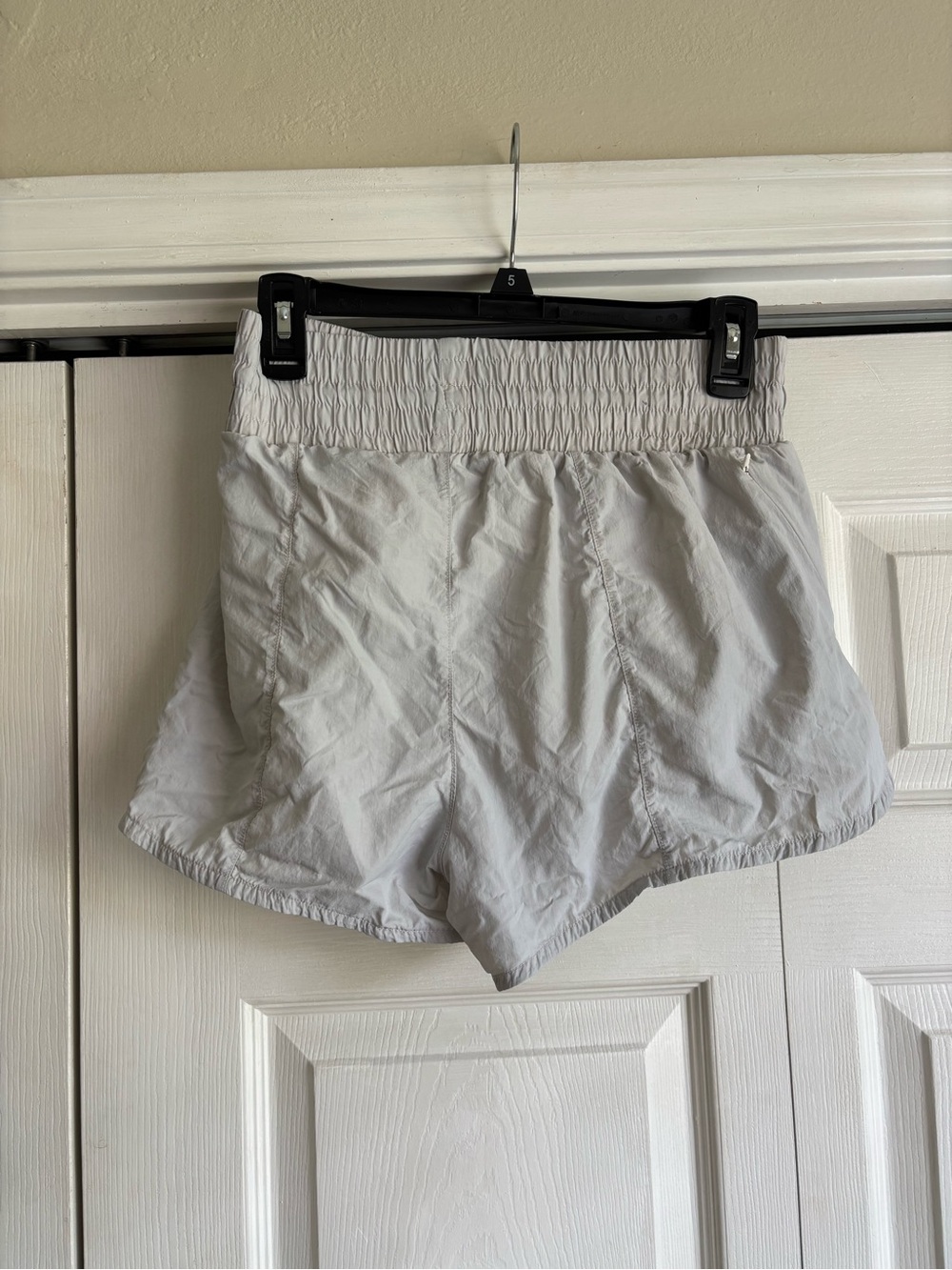 all in motion Light Gray Women's Athletic Shorts with Smocked Waistband - Picture 2 of 2